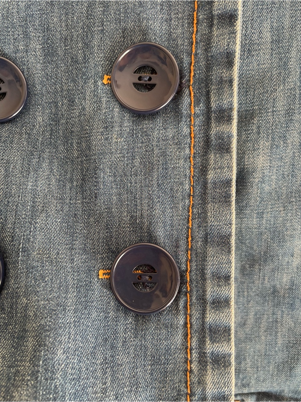 Vintage MARC JACOBS Y2K DENIM Peacoat JACKET small - Picture 5 of 13
